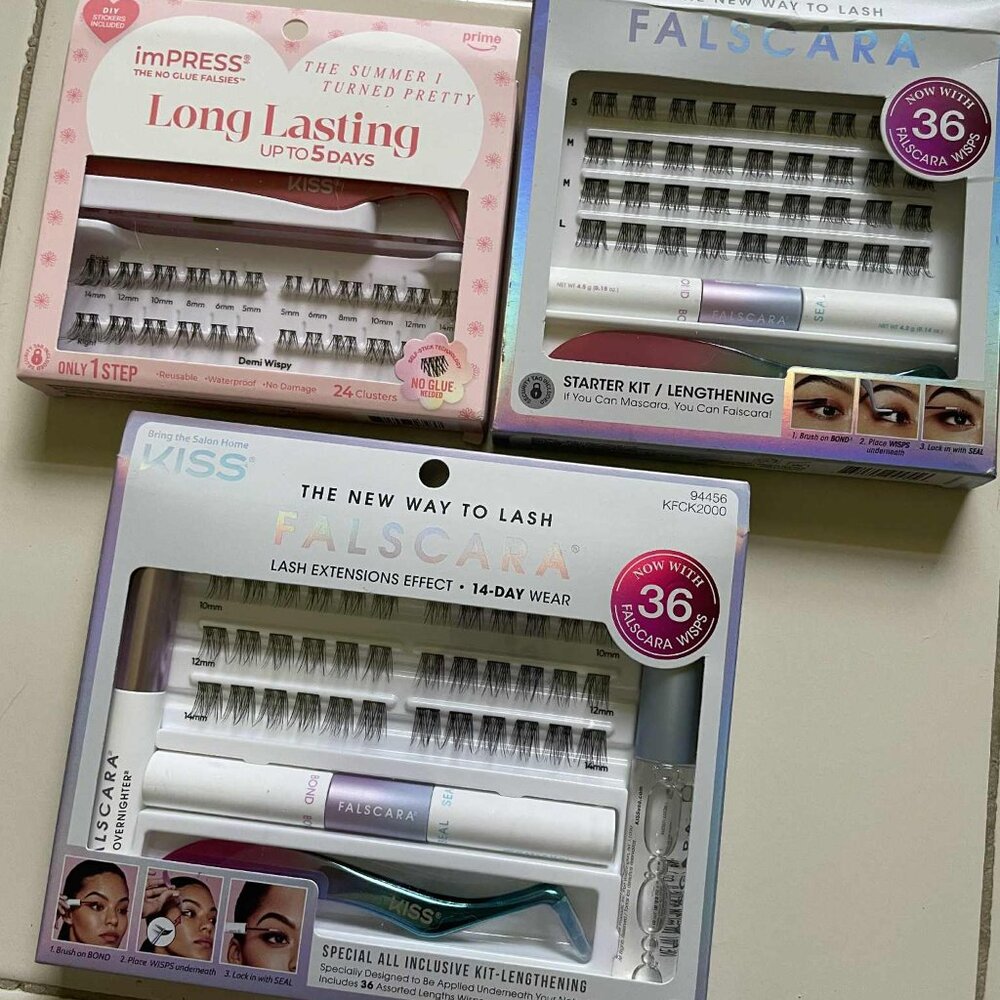 Kiss imPRESS false eyelashes bundle - 3 items